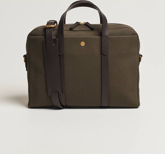 Mismo M S Aspire Briefcase - Army/Dark Brown