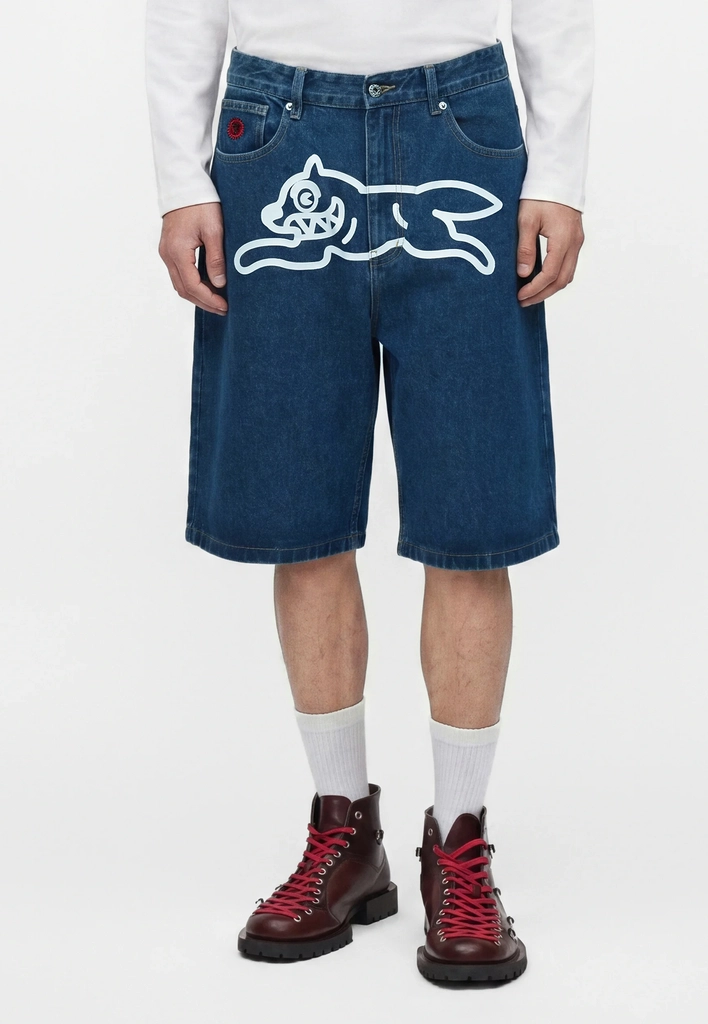 running dog - denimshorts - indigo