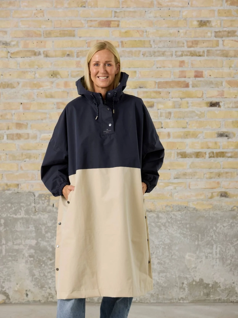kopenhaken ava regnponcho - dame - one size - total eclipse