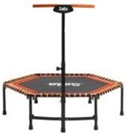 Orange Fitness trampolin med håndtag, orange