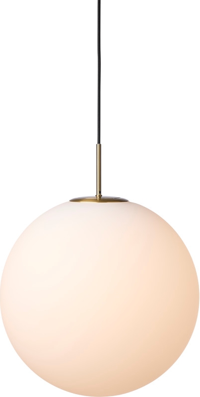 Nielsen Light Nora kafépendellampe, opal/messing, Ø40 cm