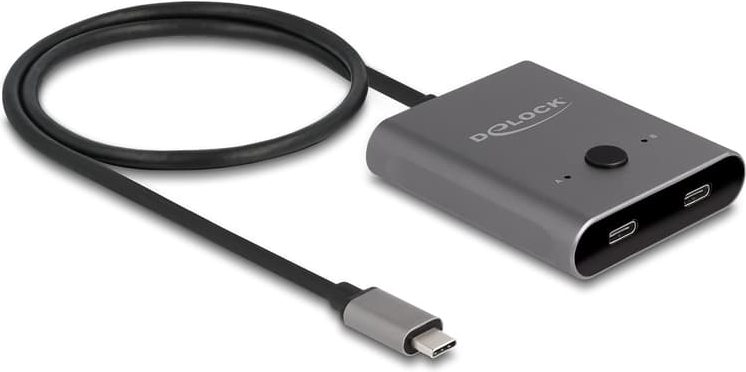 delock 2-i-1 usb-c switch - 8k, 10 gbps