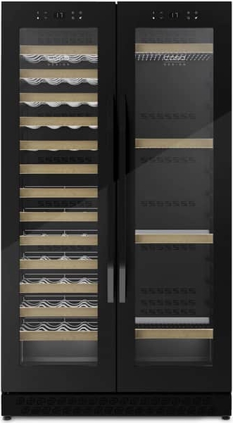 Caso Winesafe Vinkøleskab - H 162,5 x B 89,1 x L 60,5 cm - 122 flasker - Sort