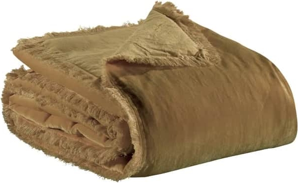 Vivaraise Fara Plaid - B 135 x L 200 cm - Bomuld - Bronzefarvet