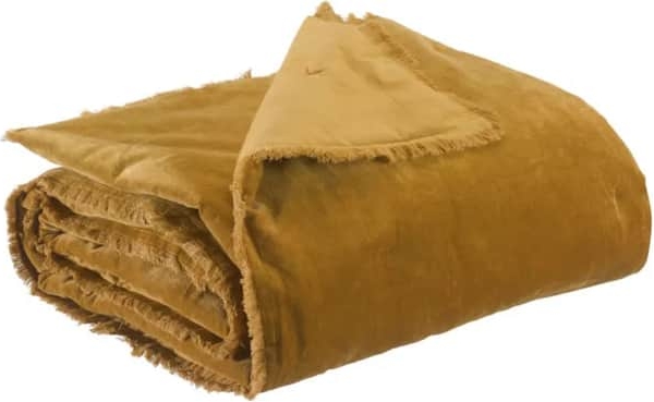 Vivaraise Fara Plaid - B 135 x L 200 cm - Bomuld - Safron