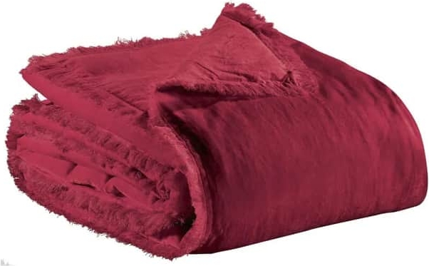 Vivaraise Fara Plaid - B 135 x L 200 cm - Bomuld - Ruby