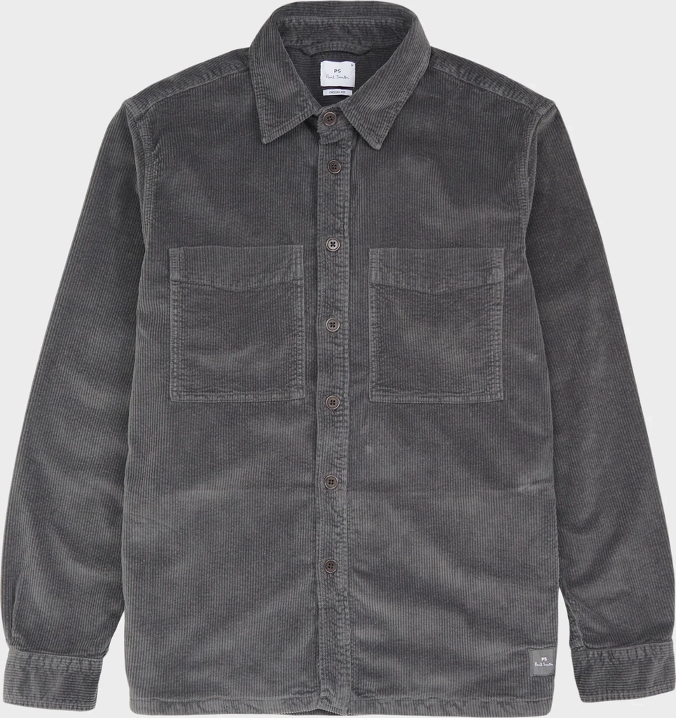 corduroy pocket shirt dark grey