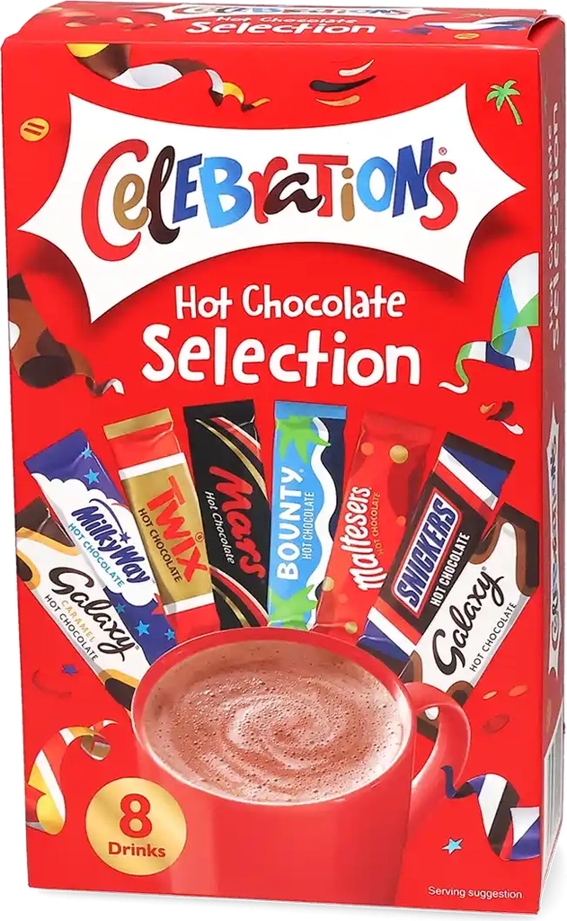 Celebrations 2 celebrations hot chocolate 16 sachets christmas present gift