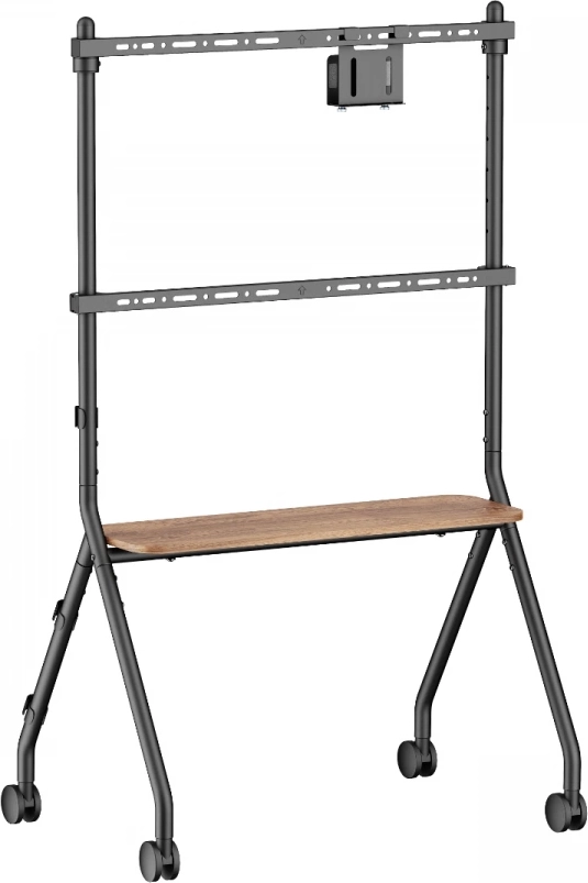 MaxMount Easel Studio Mobilt TV Stativ Med Hjul Svart