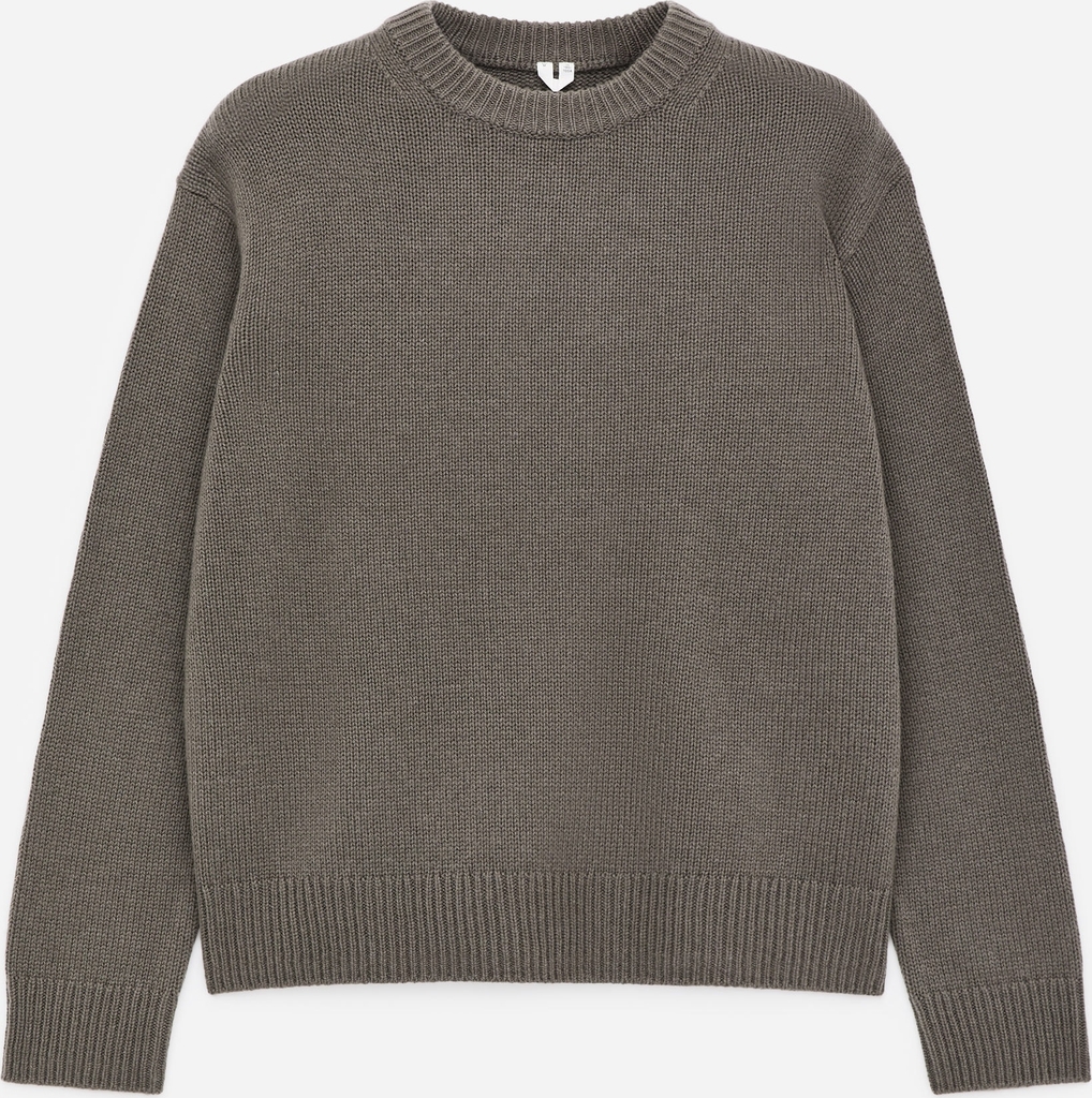 Arket Heavy Knit Wool Jumper - Grey