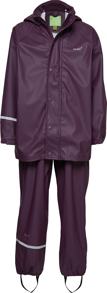 CeLaVi Basic Rainwear Set -Solid Pu - Purple - 68-74