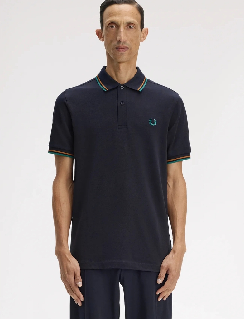 Fred Perry Twin Tipped Fp Shirt - Navy - L