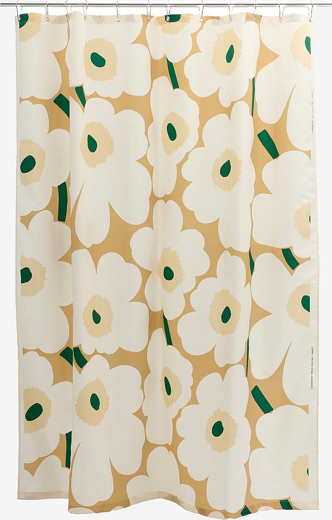 Marimekko Unikko Shower Curtain 180x200 Beige