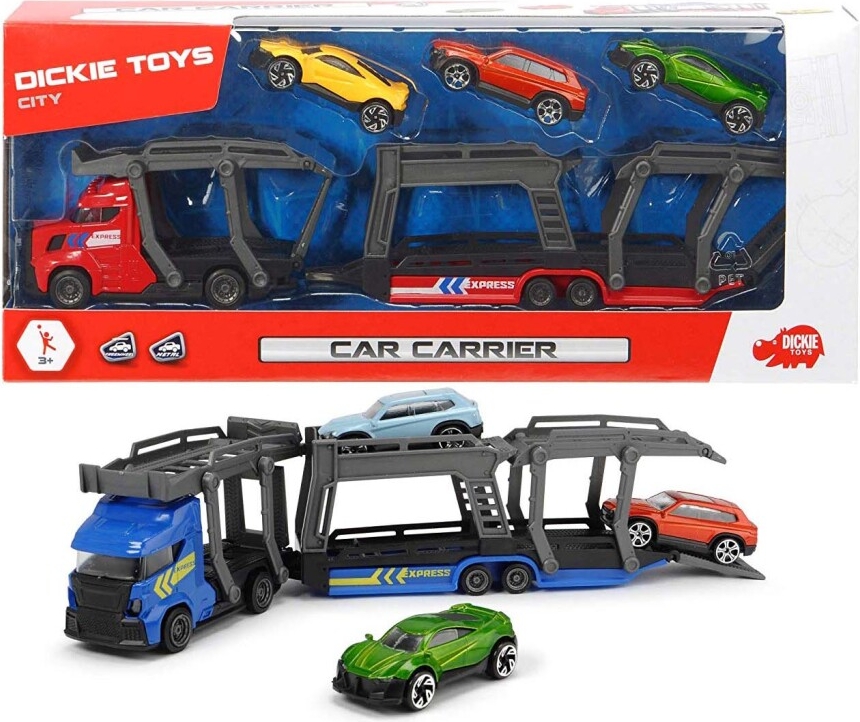 Dickie Toys Biltransport + 3 Biler