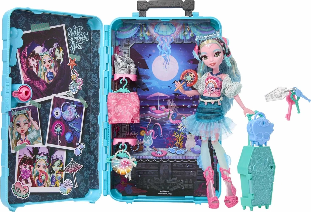 Monster High Lagoona dukkesæt med tøj og tilbehør