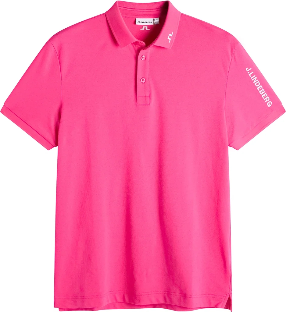 J.Lindeberg Tour Tech Pique Polo Golf - Pink