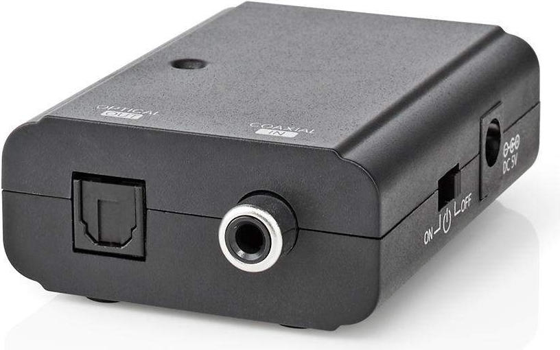 Digital Audio Converter | 1-vejs | Tilslutninger indgang: 1x S/PDIF | Tilslutninger udgang: TosLink Hun | Manual | Sort