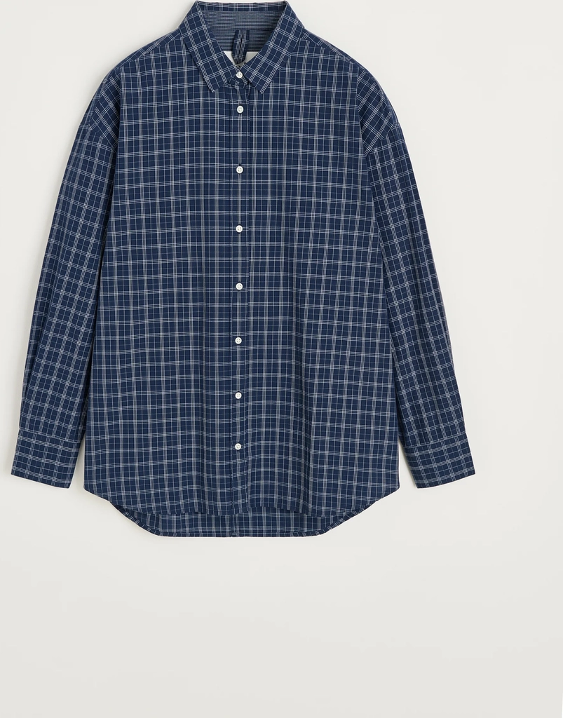 shirt check | mix navy
