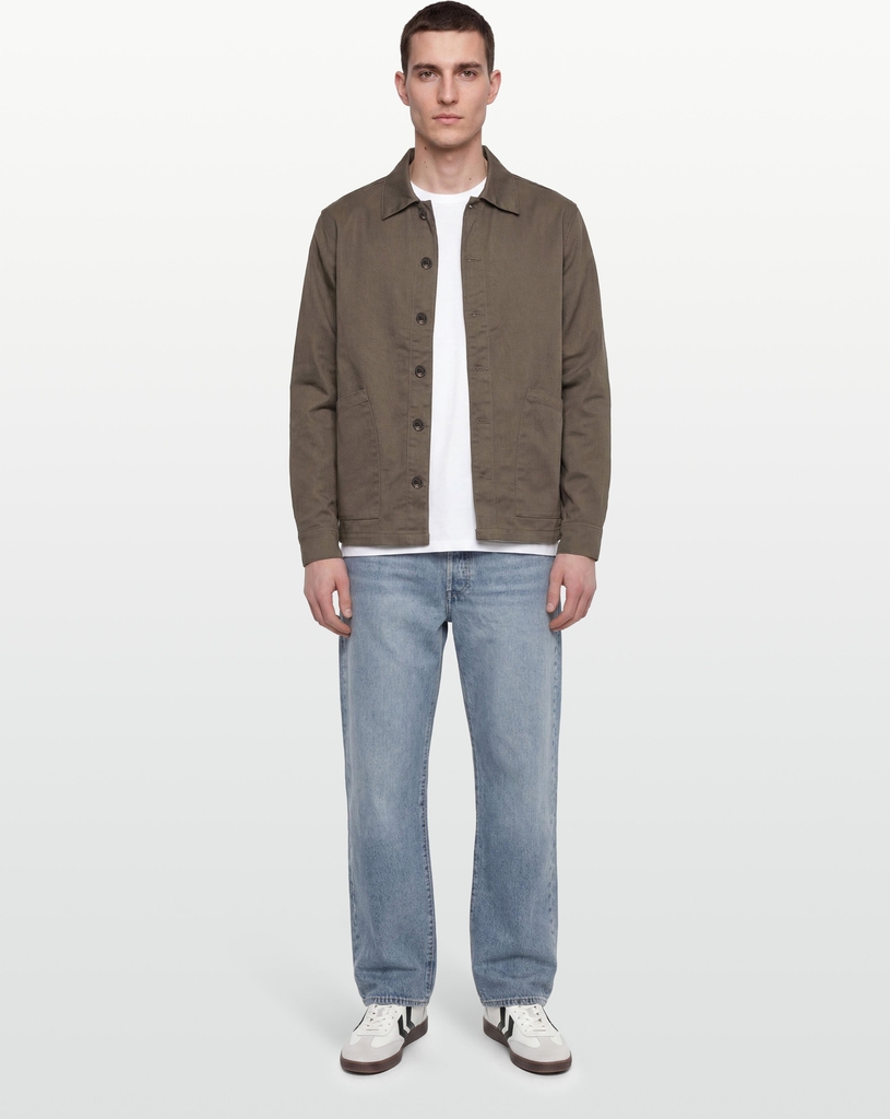 Solid Sdossie Overshirt - Khaki green - XL