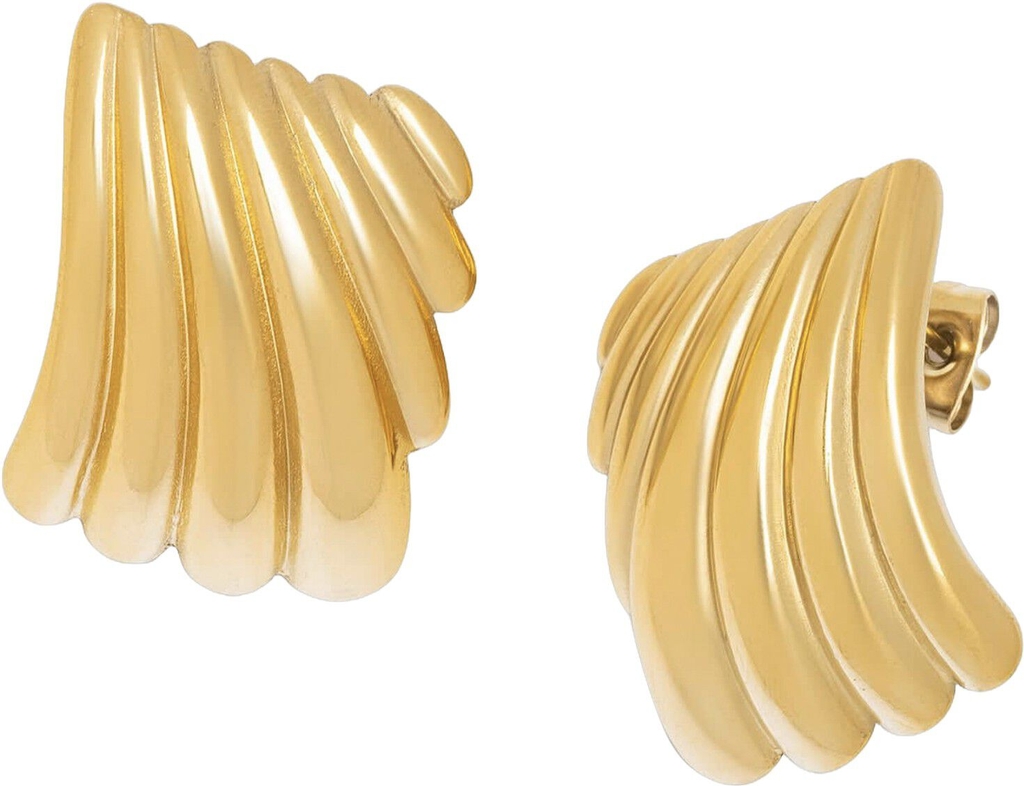 Nialaya Women's Geometric Wing Earrings ONE SIZE - Øreringe Stål hos Magasin