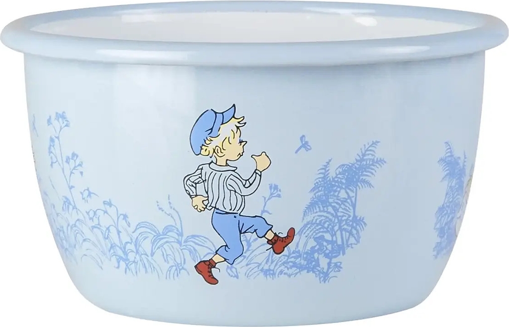 Emil i Lönneberga Enamel Bowl 3Dl Emil Blue - Blue - 30 CL