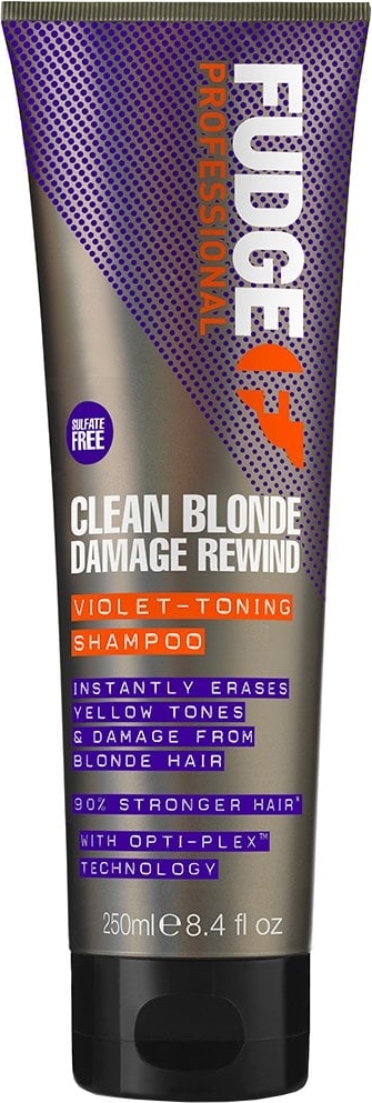Fudge Clean Blonde Damage Rewind Violet Toning Shampoo 250ml