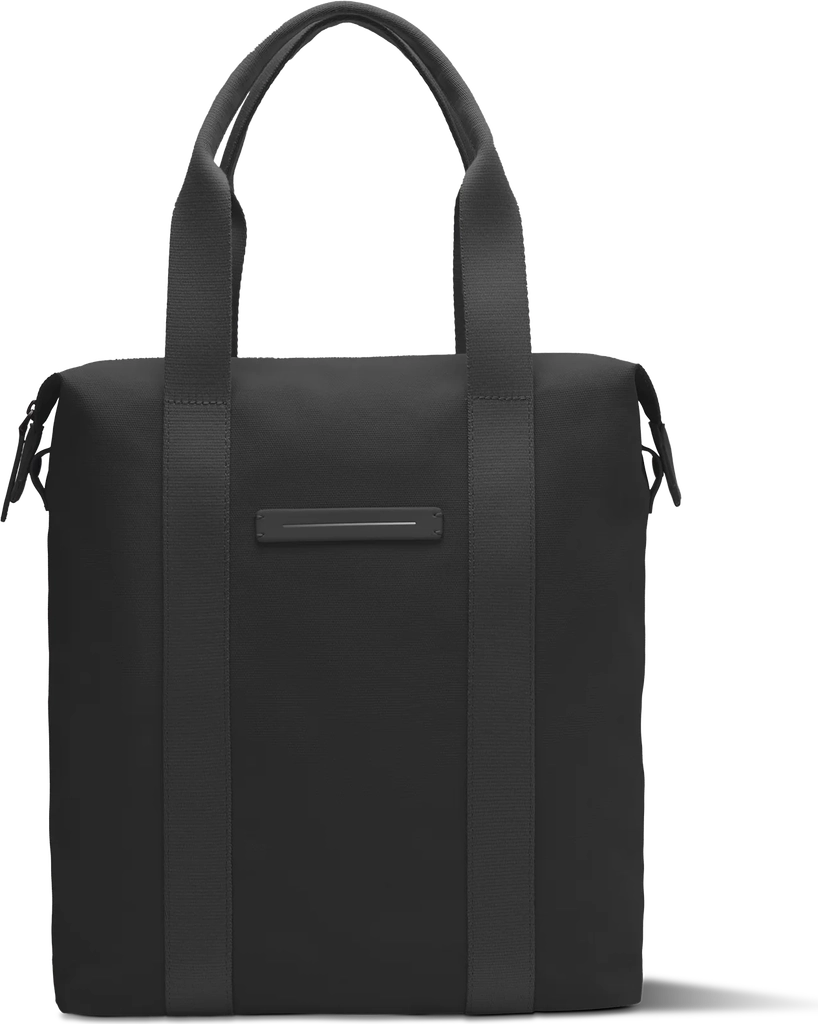 sofo vertical tote / all black / waxed canvas