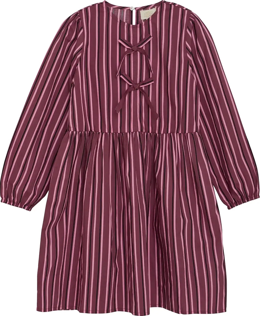 Creamie Dress Woven Stripe - Pink - 122