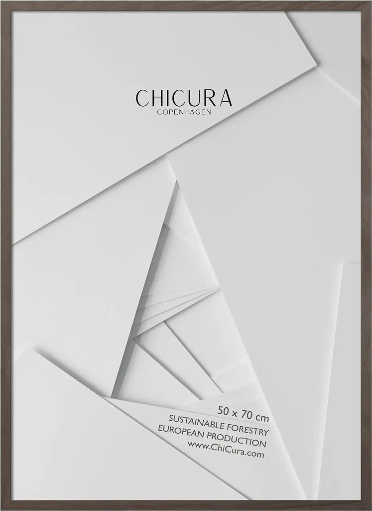 ChiCura Wooden Frame - Dark Oak - Anti-Reflective Acrylic - Brown - 50X 70CM