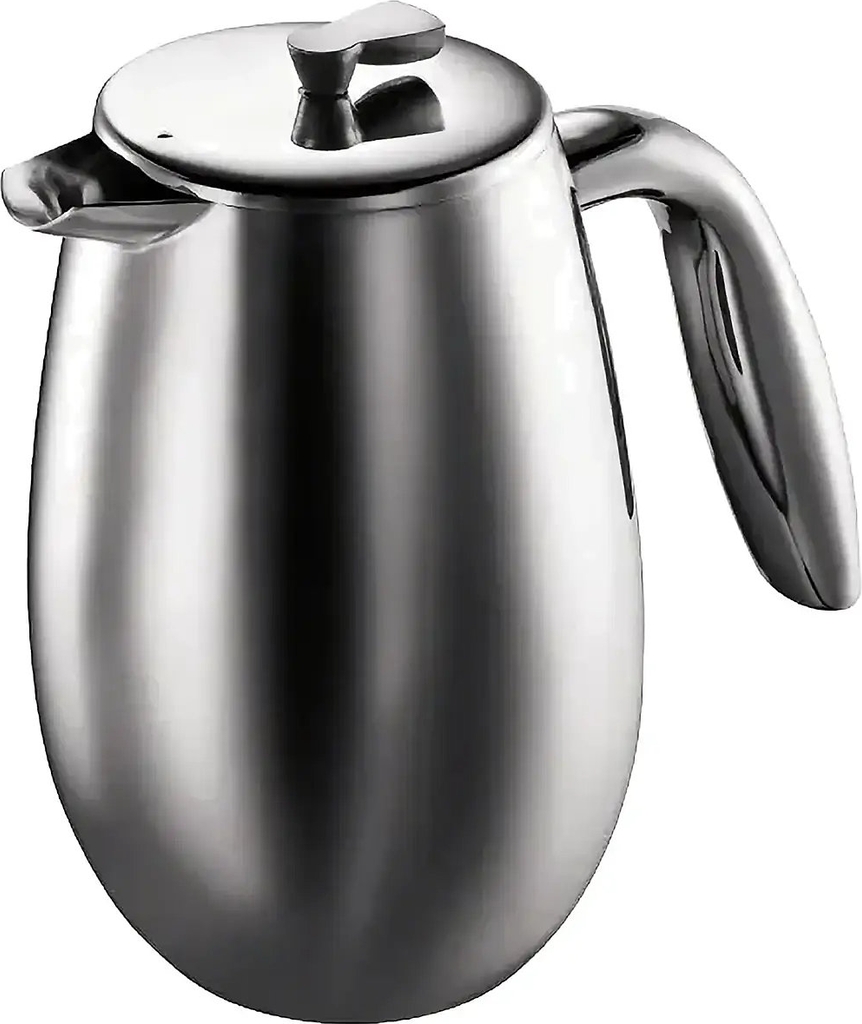 bodum columbia dobbeltvægget stempelkande 8 kopper 1 l, mat stål