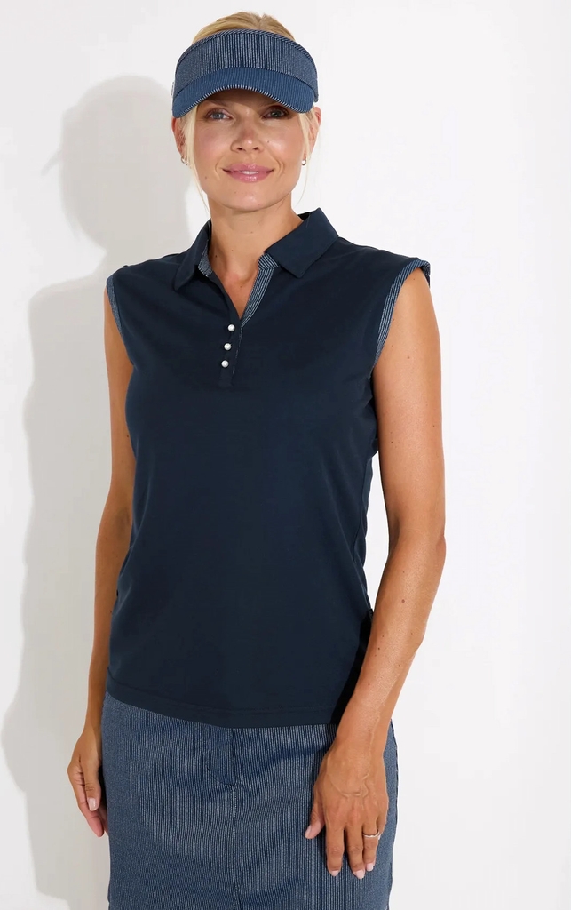 Abacus Lds Bovey Drycool Sleeveless - Navy - XS