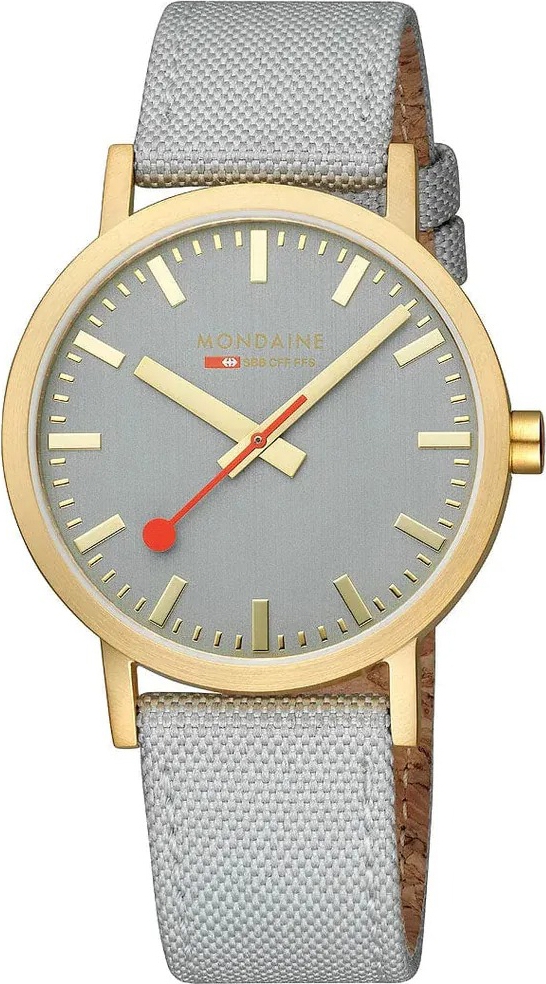 Mondaine Classic Grå Læder Ø36 mm