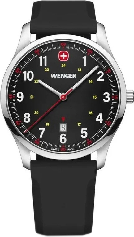 Wenger City Herreur Sort Gummi Ø42 mm