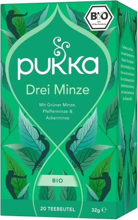 Pukka Økologisk 3 typer mynteurtete, 20 stk. (32 g)