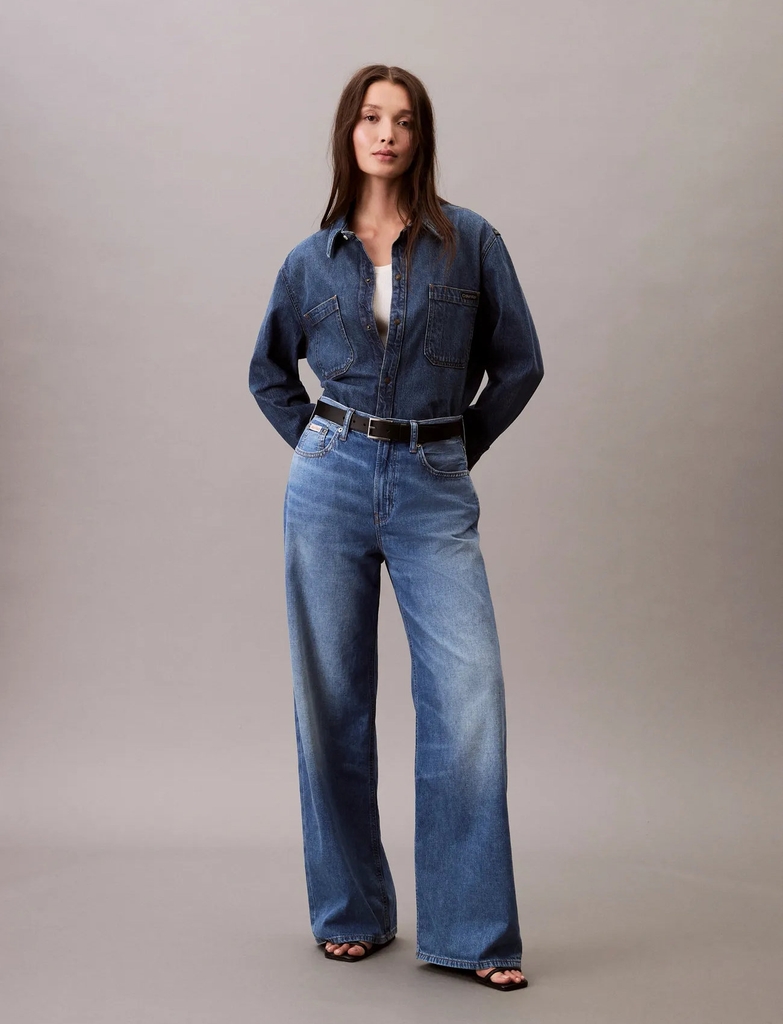the wide leg linen daytona - brede jeans