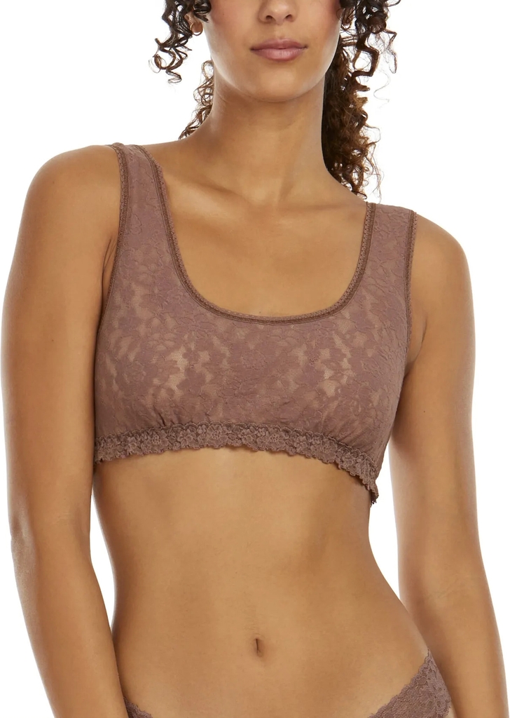 Hanky Panky Hanky Panky Daily Lace, Lined Scoop Neck Bralette - Pink - M