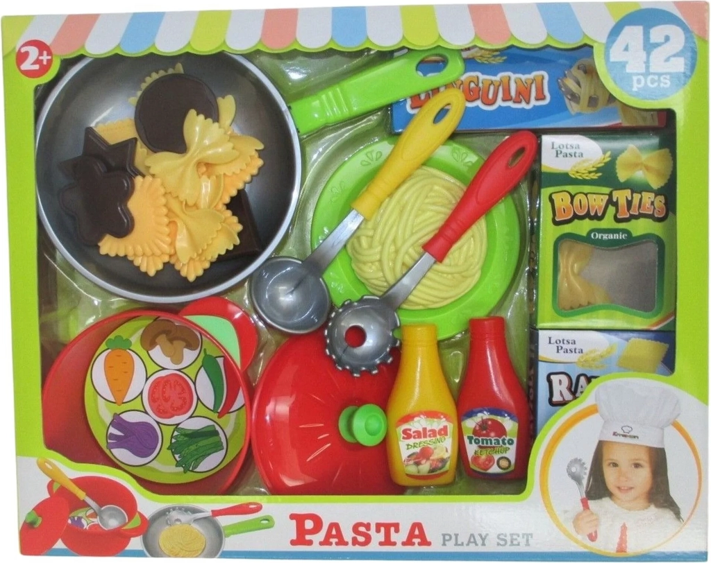 Legemad pasta og stegepande - 42 dele