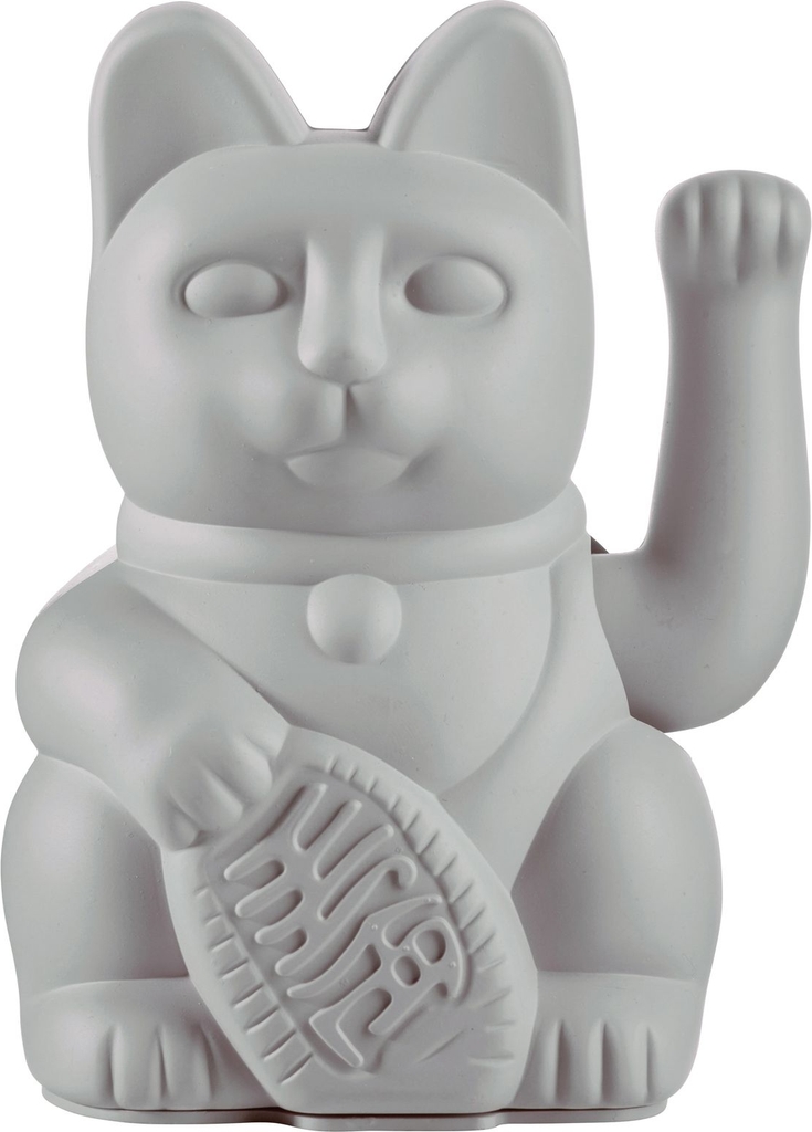 DONKEY Maneki-Neko - Lucky Cat |Grey |H:15 cm