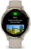 garmin venu 3s - 41 mm - fransk grå - smart ur med bånd - silikone - håndledsstørrelse: 110-175 mm - display 1.2" - 8 gb - bluetooth, ant+, wi-fi - 40 g