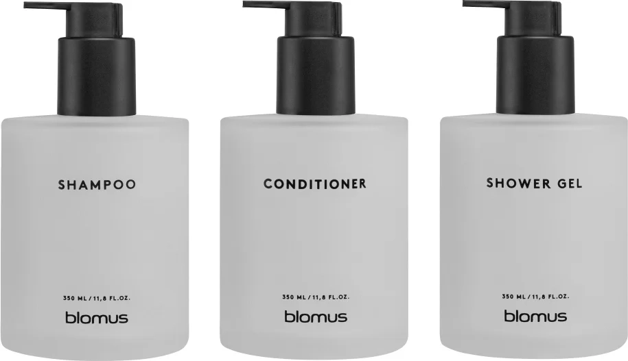 blomus kirei sæbedispenser 3 dele, hvid