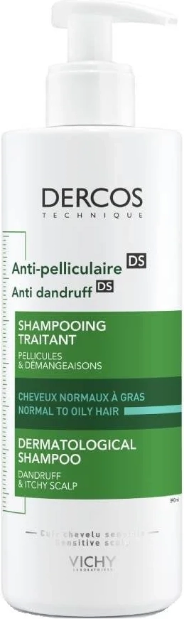 Vichy Dercos Anti-Pellicolare DS Shampoo Treating Normalt till Fet hår 390ml