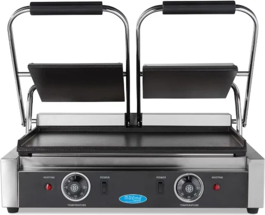 Dobbelt klemgrill / kontaktgrill / paninigrill fra Maxima - vælg variant