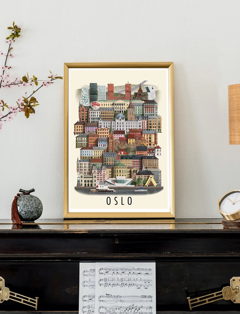 MARTIN SCHWARTZ Oslo Small Poster |Multi/patterned |29.7X42 cm