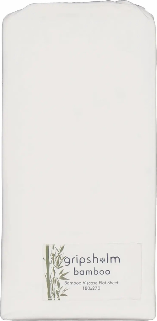 Gripsholm Flat Sheet Bamboo 180X270Cm, White 180X270 Cm - White - 180X270CM