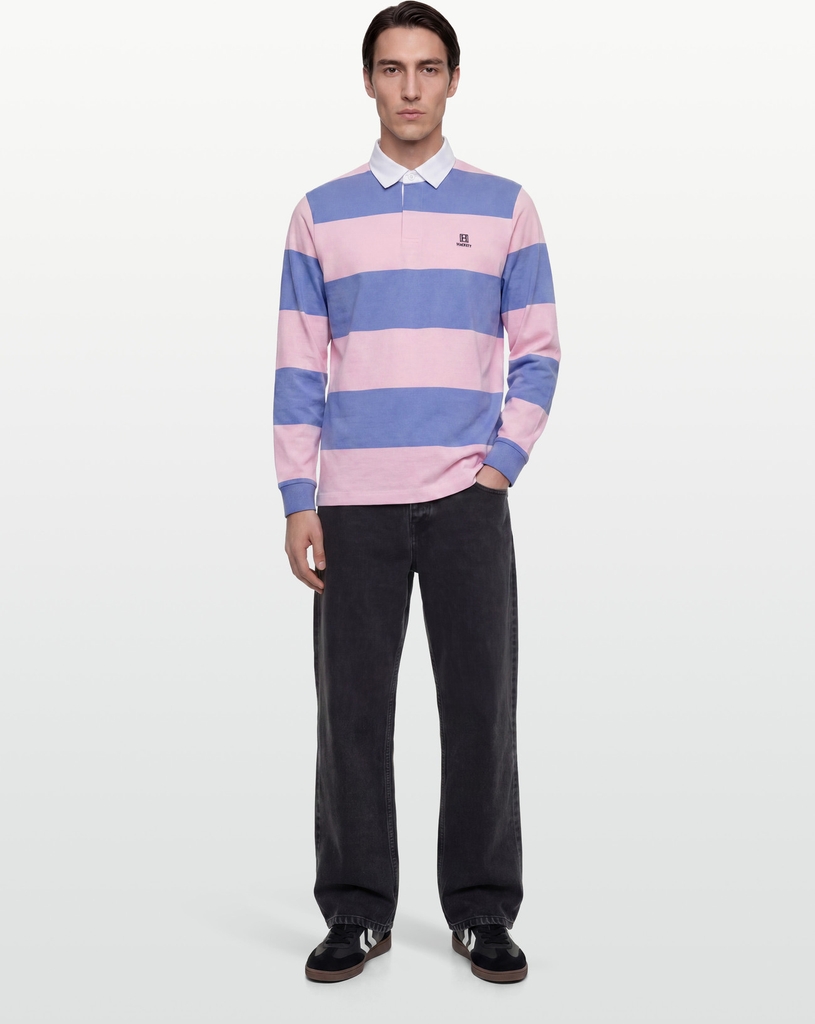 Hackett London Heritage H Str Rby Ls - Pink - M