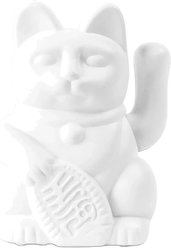 Donkey Vinkende Kat - Maneki-Neko Solar - White - White - H5.5CM