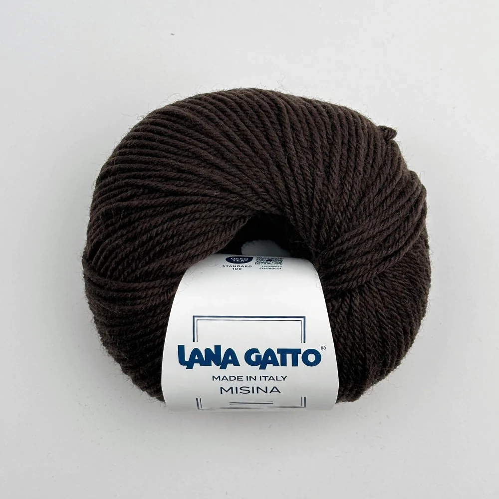 misina - 100% uld - black coffee - 19053