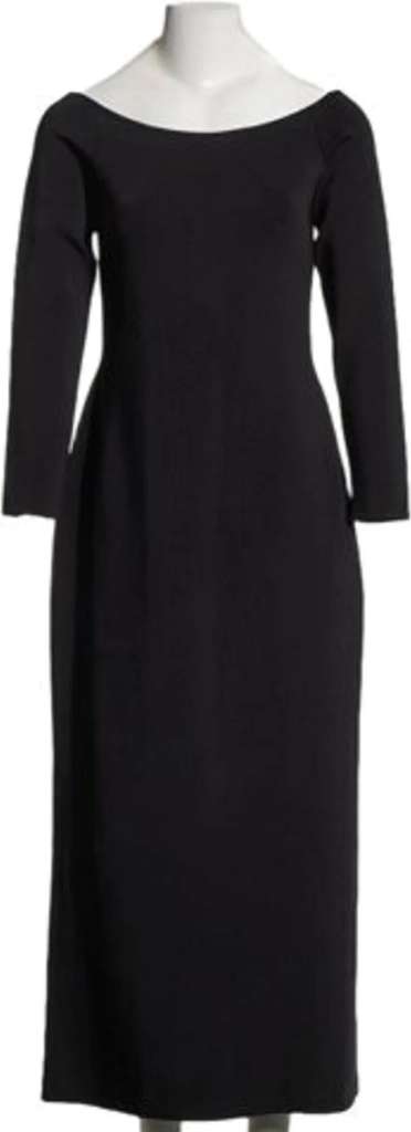 the rowsecond hand mid-length dress black - hverdagskjole - black
