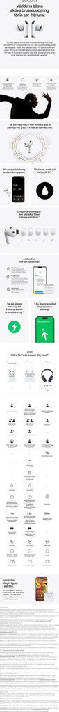 apple airpods pro gen 3 (2025) true wireless høretelefoner