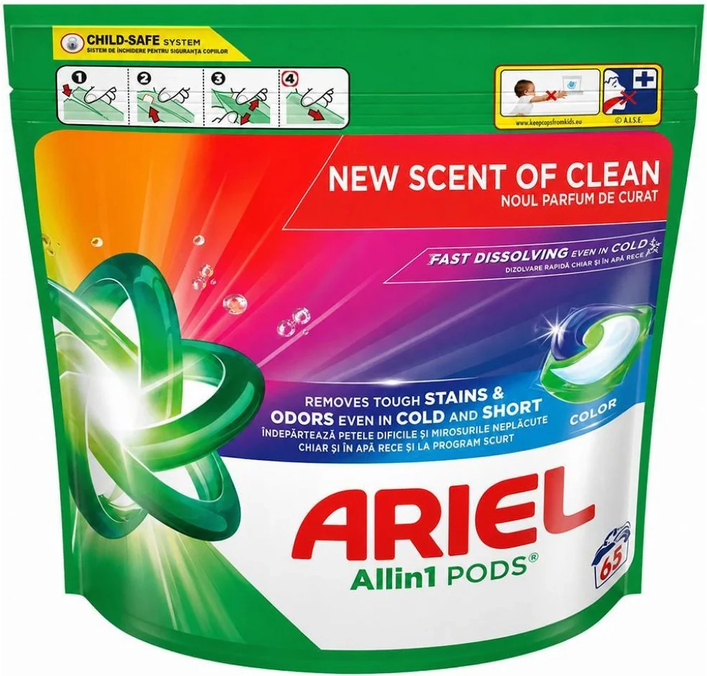 ariel color vaskekapsler allin1 pods (65 stk.)
